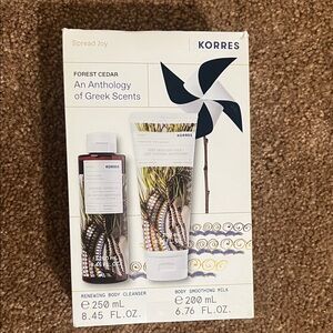 Korres Forest Cedar Renewing Body Cleanser & Body Smoothing Milk